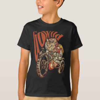 Wütende Steampunk Motorrad-Katze gehen T-Shirt.p T-Shirt