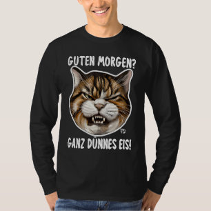 Wütende süße Katze mit schlechter Laune und Tasse T-Shirt