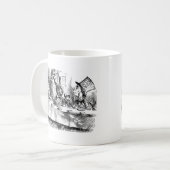 Wütende Tee-Party-Alice im Wunderland-Tasse Kaffeetasse (Vorderseite Links)