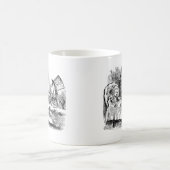 Wütende Tee-Party-Alice im Wunderland-Tasse Kaffeetasse (Mittel)