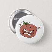 Wütende Tomate Button (Vorne & Hinten)