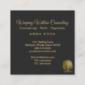 *~* Wütende Willow Tree Gold Universe Cosmic Quadratische Visitenkarte (Rückseite)