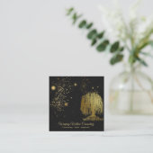 *~* Wütende Willow Tree Gold Universe Cosmic Quadratische Visitenkarte (Stehend Vorderseite)