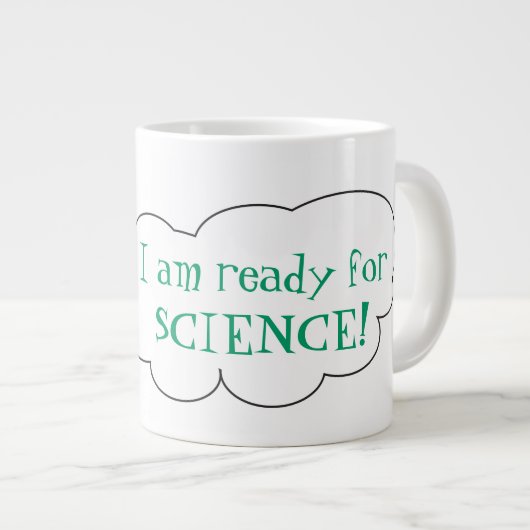 Wütende Wissenschaft Jumbo-Tasse (Vorderseite Rechts)