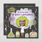 Wütende Wissenschaftler-Geburtstags-Party Einladung (Vorne/Hinten)