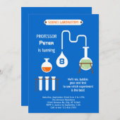 Wütende Wissenschaftler-Geburtstags-Party Einladung (Vorne/Hinten)