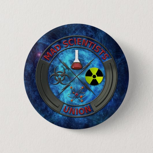 Wütende Wissenschaftler-Gewerkschaft Button (Vorderseite)