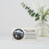 Wütende Wissenschaftler-Visitenkarte Visitenkarte (Stehend Vorderseite)