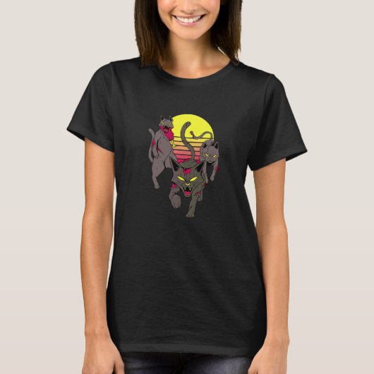 Wütende Zombie-Katzen T-Shirt (Vorderseite)