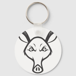 Wütender Aardvark Schlüsselanhänger