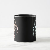 Wütender Affe-Ruhe Affe 2Tone-Stressed Ape Studios Tasse (Zentrum)