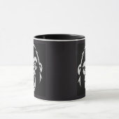 Wütender Affe-Ruhe Affe - Stressed Ape Studios Log Tasse (Zentrum)
