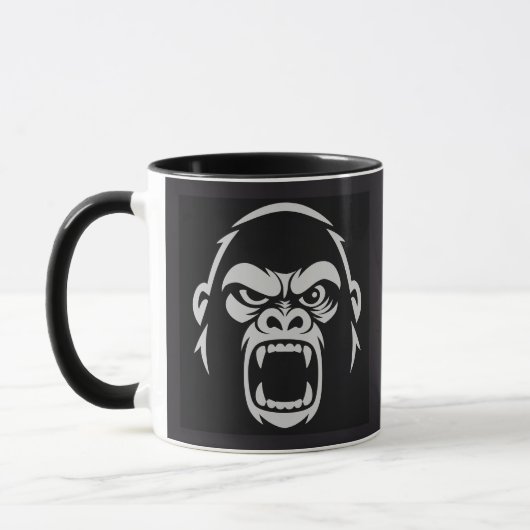 Wütender Affe-Ruhe Affe - Stressed Ape Studios Log Tasse (Links)