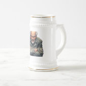 Wütender Alter Mann - Cartoon-Illustration Bierglas (VorderseiteRechts)