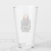 Wütender Alter Mann - Cartoon-Illustration Glas (Rückseite)