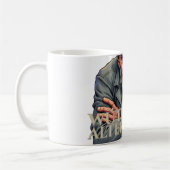 Wütender Alter Mann - Cartoon-Illustration Kaffeetasse (Links)