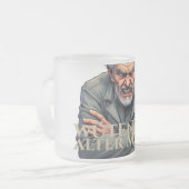 Wütender Alter Mann - Cartoon-Illustration Mattglastasse (Vorderseite Links)
