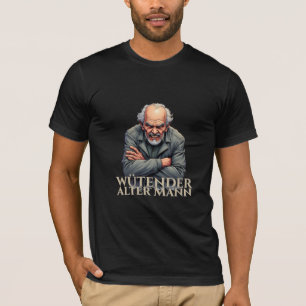 Wütender Alter Mann - Cartoon-Illustration T-Shirt