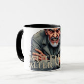 Wütender Alter Mann - Cartoon-Illustration Tasse (Vorderseite Links)