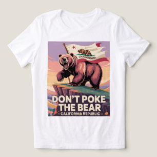 Wütender Bär Kalifornien Republik Lustiges T-Shirt Tri-Blend Shirt