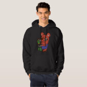 wütender Bär zählt Geld Hoodie (Vorne ganz)