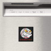 Wütender Baseball Schwarz Magnet (In Situ (Geschirrspüler))