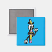Wütender Bleistift Vollkörper Magnet (Vorderseite/Rückseite)
