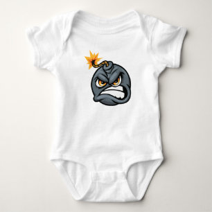 Wütender Bomben Cartoon Baby Bodyanzug Strampler