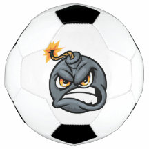 Wütender Bomben-Cartoon-Fußball - Mürrische Grafik