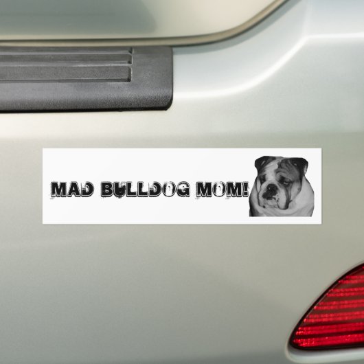 Wütender Bulldoggen-Mama-Auto-Autoaufkleber! Autoaufkleber (Auf Auto)