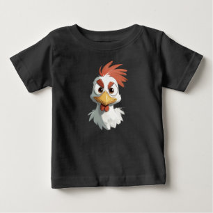 Wütender Cartoon-Hühnchenkopf Baby T-shirt