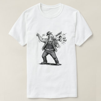Wütender Chef Megaphon Hey Du Retro-Comic-Grafik T-Shirt