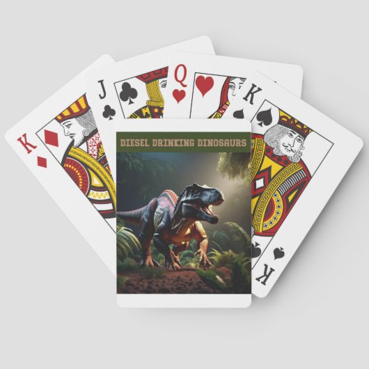 Wütender Dino Spielkarten (Rückseite)