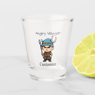 Wütender Dorfbewohner Heugabel Thunder_Cove Schnapsglas