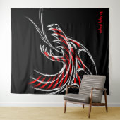 Wütender Drache-Wandteppich Wandteppich (Beispiel (Horizontal))