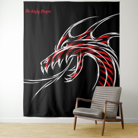Wütender Drache-Wandteppich Wandteppich (Beispiel)