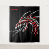 Wütender Drache-Wandteppich Wandteppich (Vorderseite)