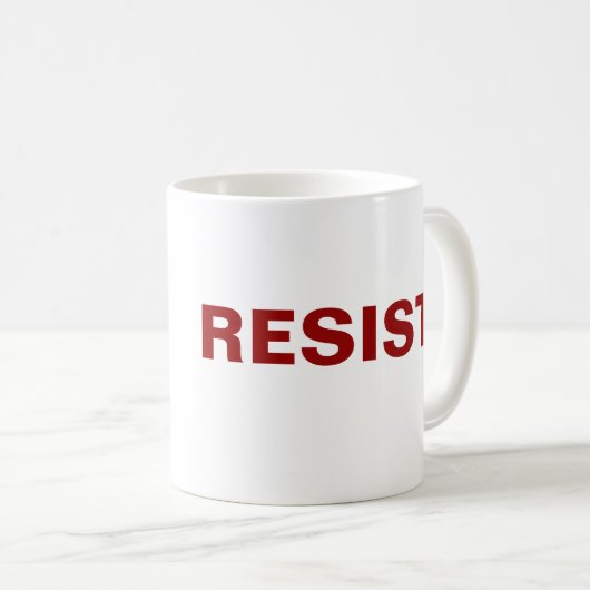 Wütender Esel "WIDERSTEHEN! " Kaffeetasse (VorderseiteRechts)