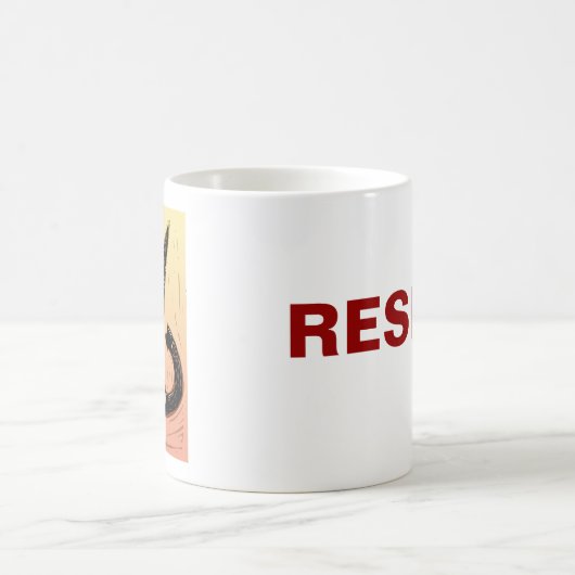 Wütender Esel "WIDERSTEHEN! " Kaffeetasse (Mittel)