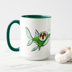 WÜTENDER FISCH MIT ROTEM AUGE von Jeff Willis Art Tasse