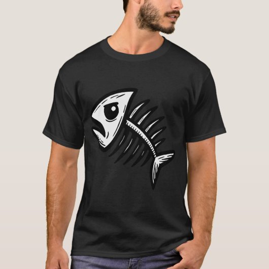 Wütender Fischgräten T-Shirt (Vorderseite)
