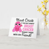 Wütender Freund-Brustkrebs des Küken-2 Karte (Gelbe Blume)