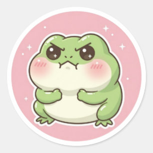 Wütender Frosch Aufkleber Lustiger Wütender Frosch