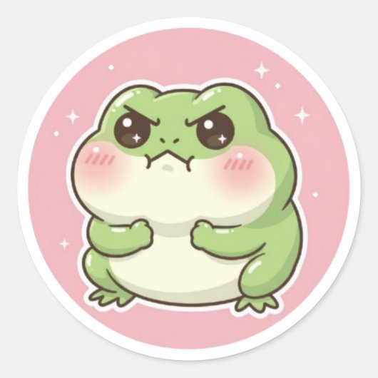 Wütender Frosch Aufkleber Lustiger Wütender Frosch (Vorderseite)