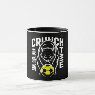 Wütender Fußball-Katzen-Mug Tasse