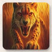 Wütender Gepard-Getränkuntersetzer Getränkeuntersetzer (Vorderseite)