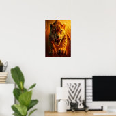 Wütender Gepard Poster (Heimbüro)