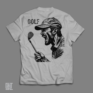 Wütender Golfer Schreiend Lustig Frustrierter Golf T-Shirt