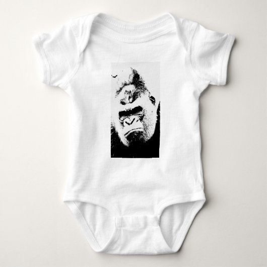 Wütender Gorilla Baby Strampler (Vorderseite)