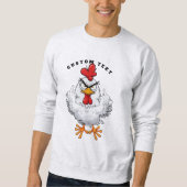 Wütender Hahn Flip Vogel - Benutzerdefinierter Mem Sweatshirt (Vorderseite)